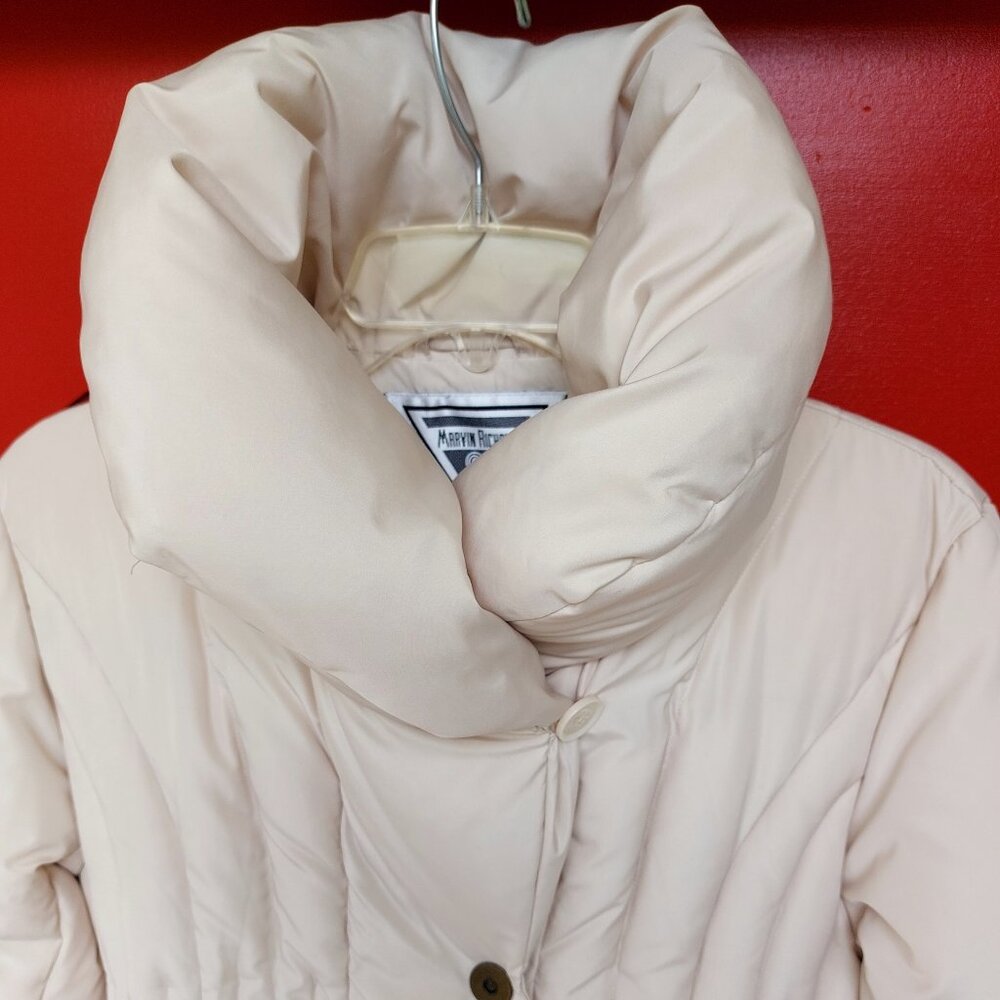Marvin Richards Cream Down Puffer Coat - Picture 4 of 7